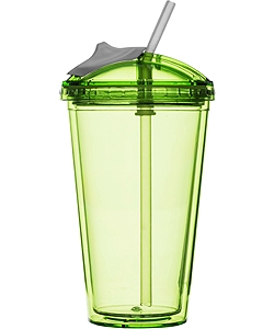    Hrnek s brčkem SAGAFORM Fresh Smoothie Mug, 450ml, zelený