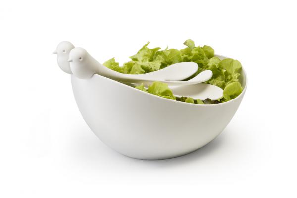 Qualy Sparrow Salad Bowl bílá,bílá